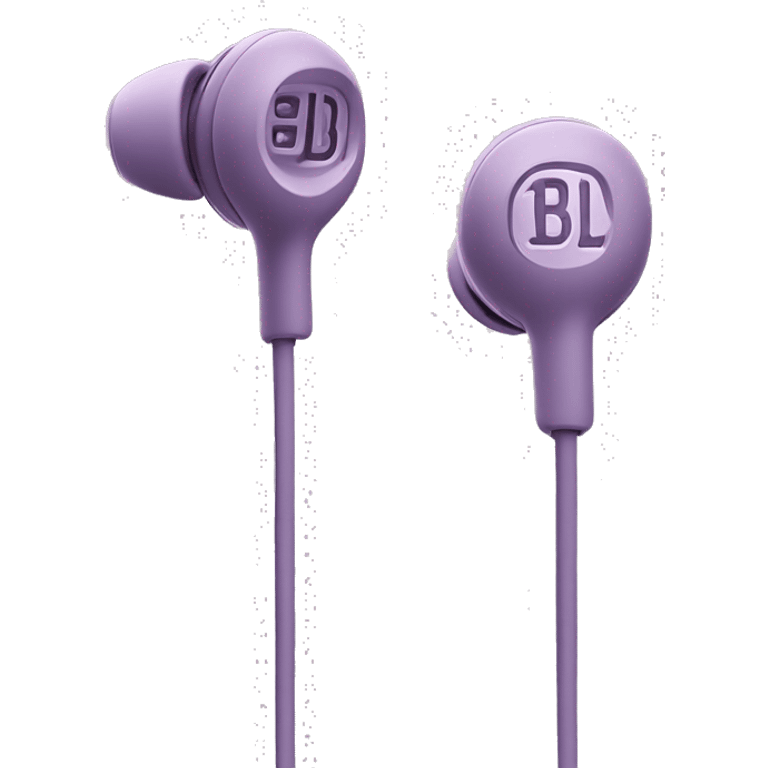 Mauve jbl live flex earphone emoji