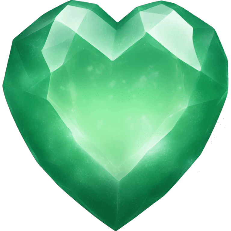 Jade crystal heart emoji