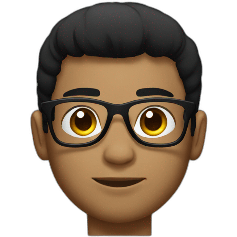 Boy Sri lankan MMA fighter with glases black hair emoji