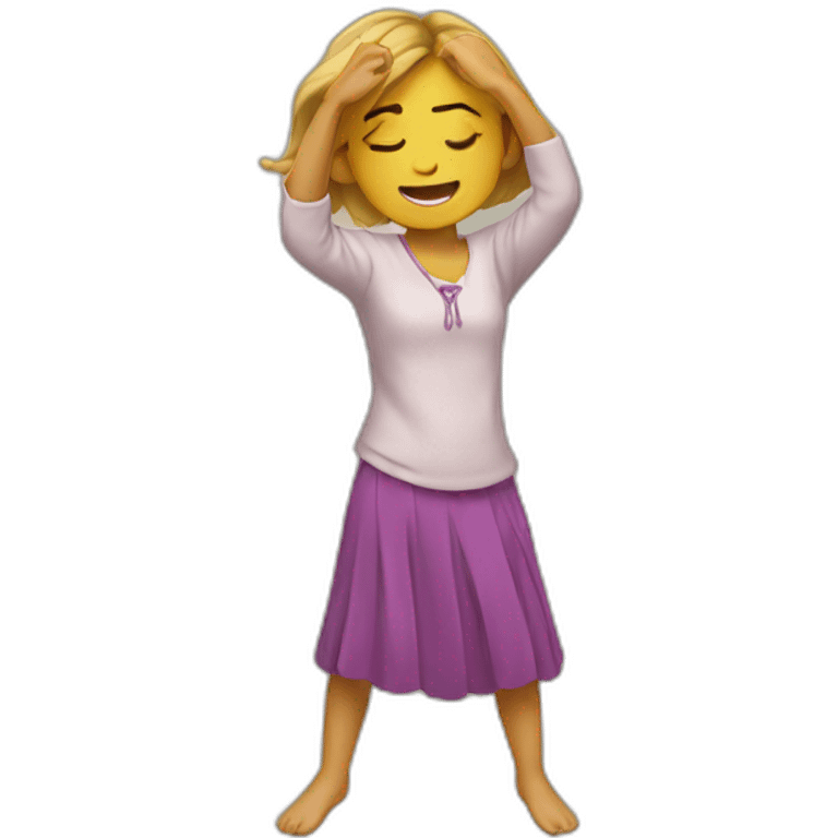 Fille qui dab emoji