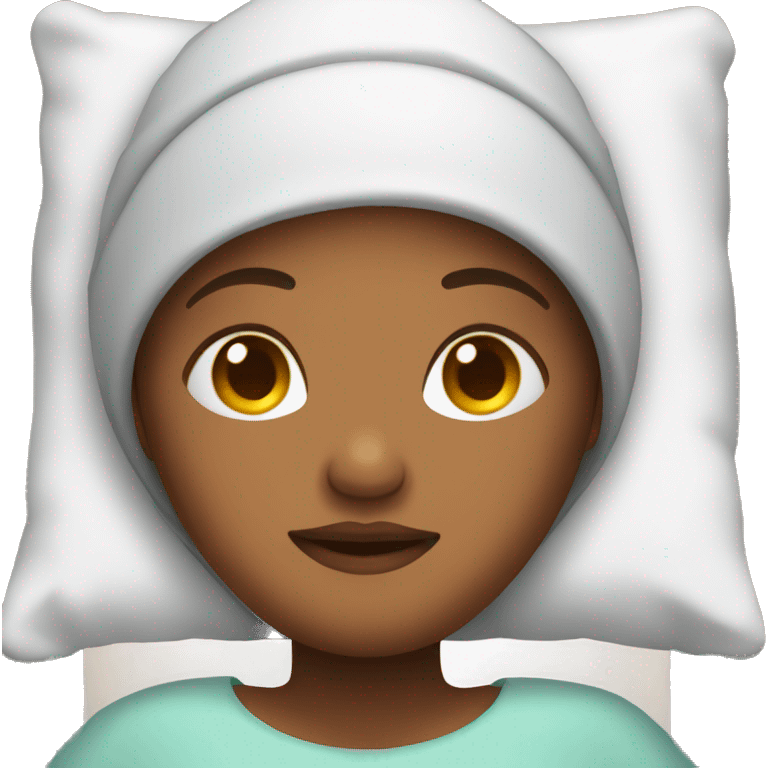 Pregnant woman in hospital bed emoji