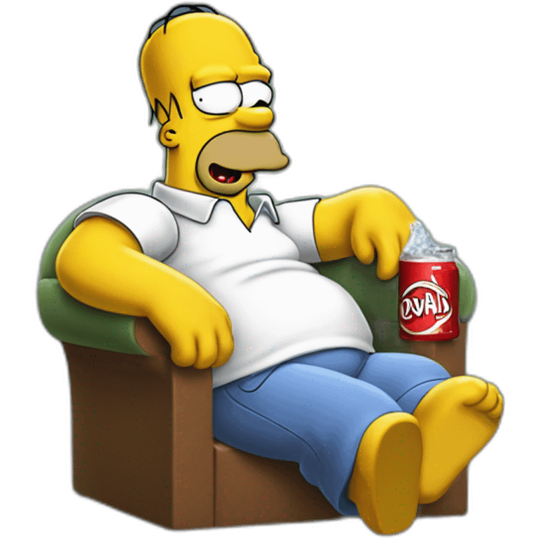 Homer simpson qui boit du coca emoji