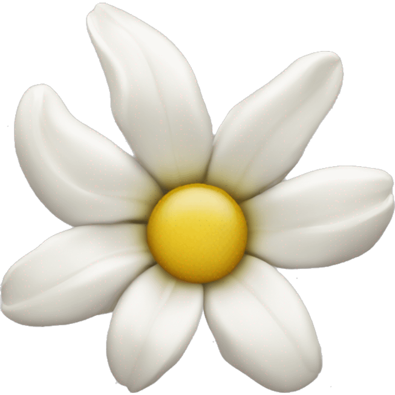 White flower claw clip emoji