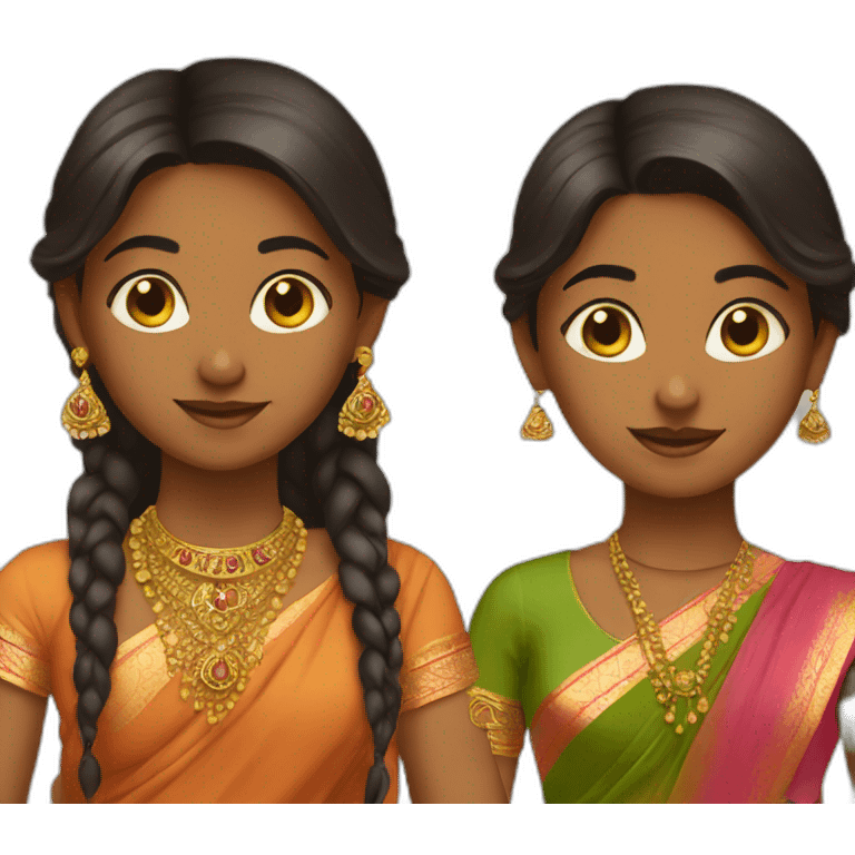 Two Indian girls  emoji