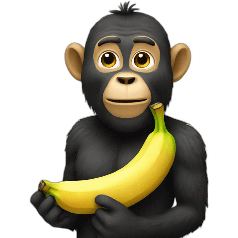 singe avec une banane emoji