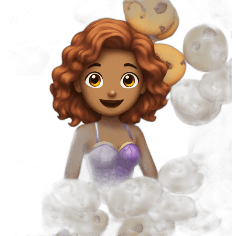 a mermaid who eats cookies emoji