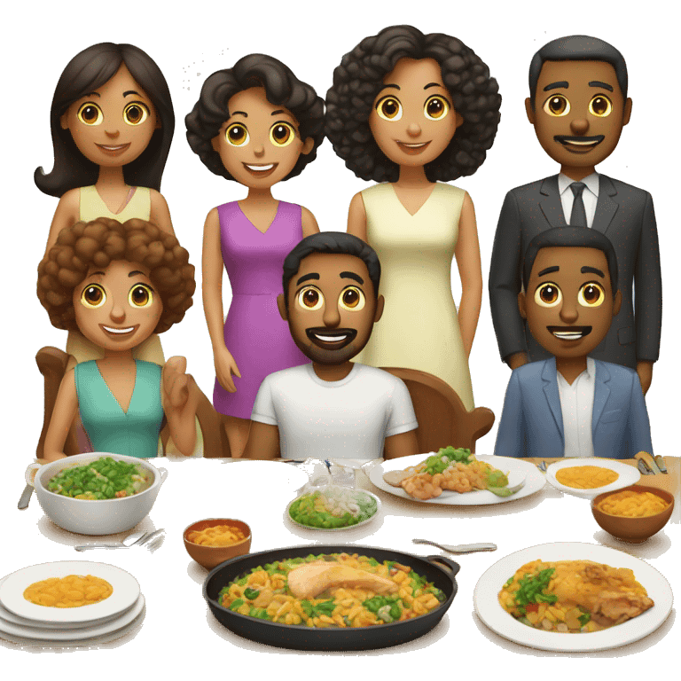 dinner for whole family  emoji