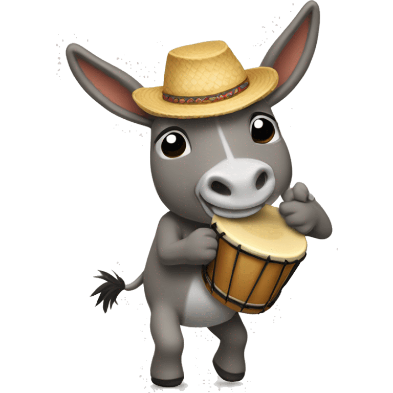 Burro tocando las congas emoji