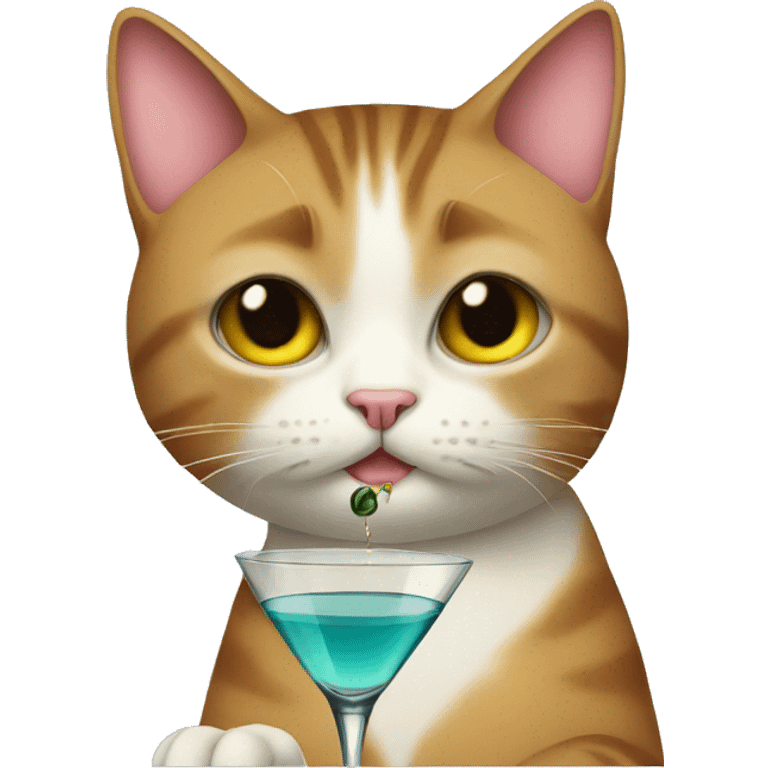 Cat with martini emoji