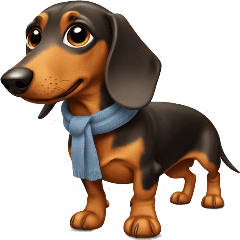 Dachshund mit Schal emoji