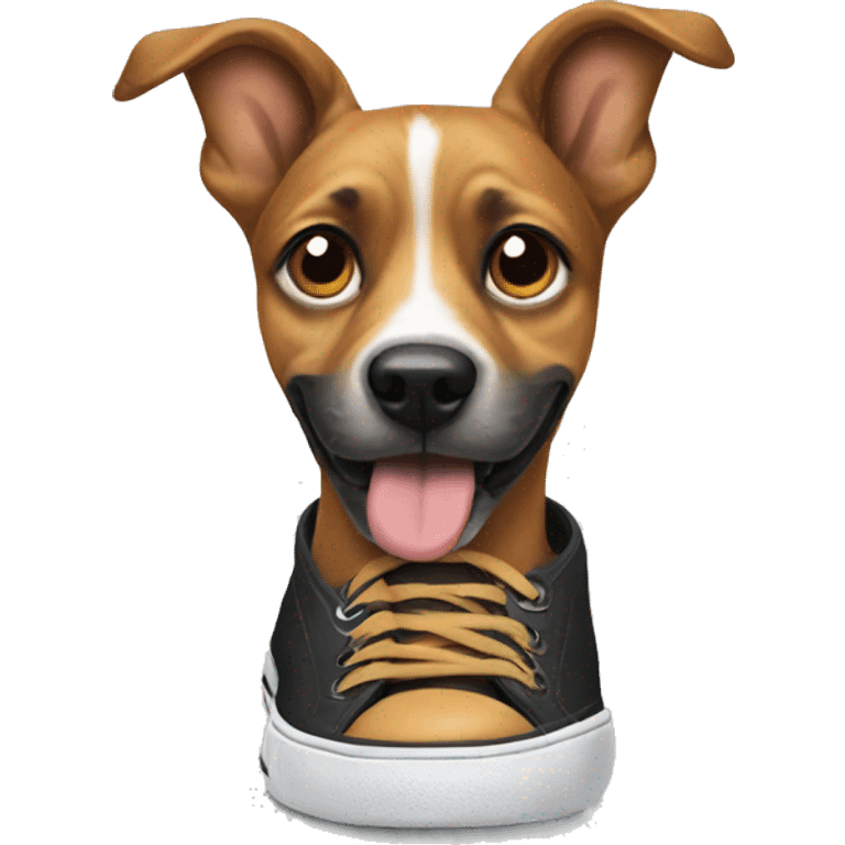 Dog with shoes emoji