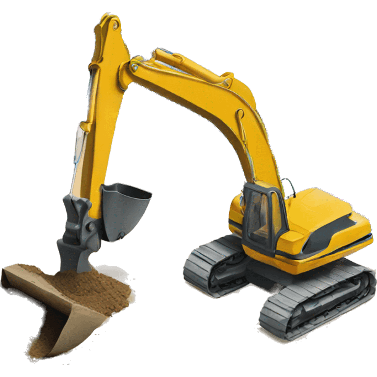 Excavator digging a swimming pool emoji