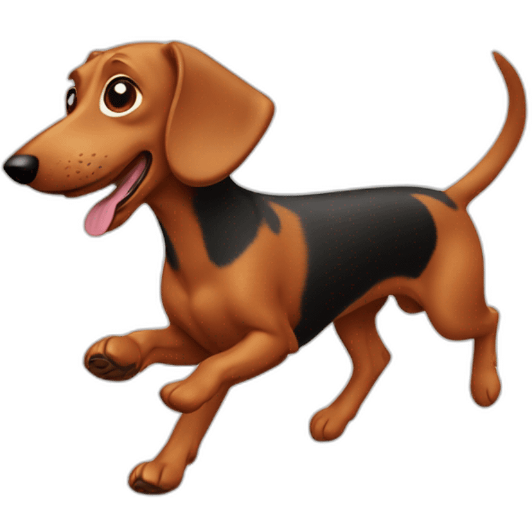 Sausage dog running emoji