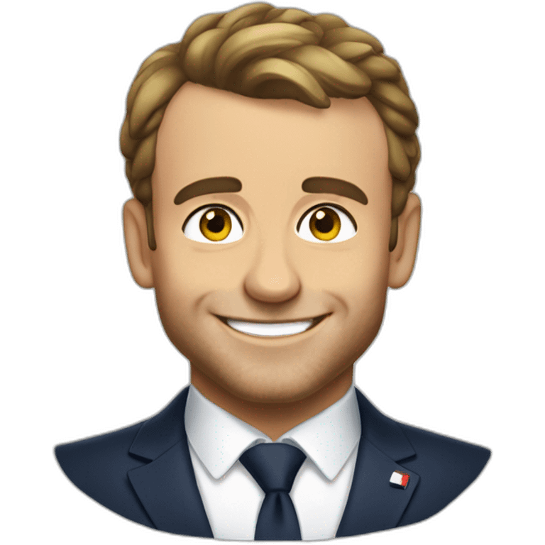 happy muscular macron emoji