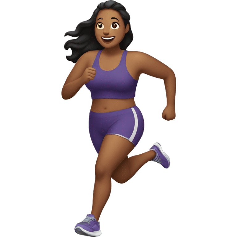 plus size running emoji