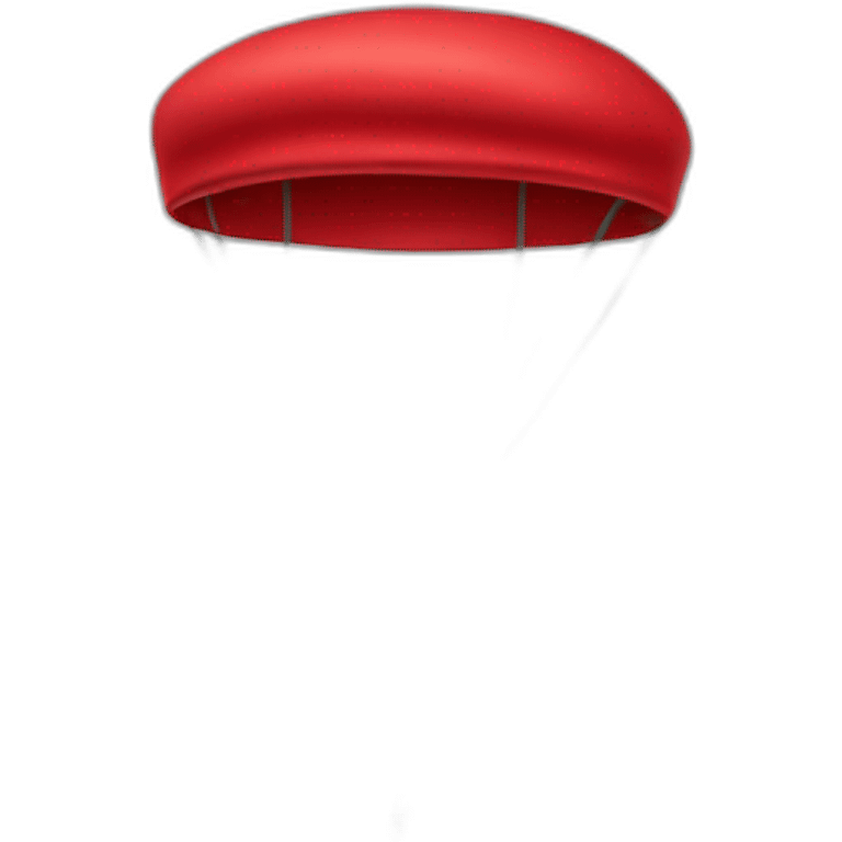 red parachutist beret on side with head emojis sign emoji