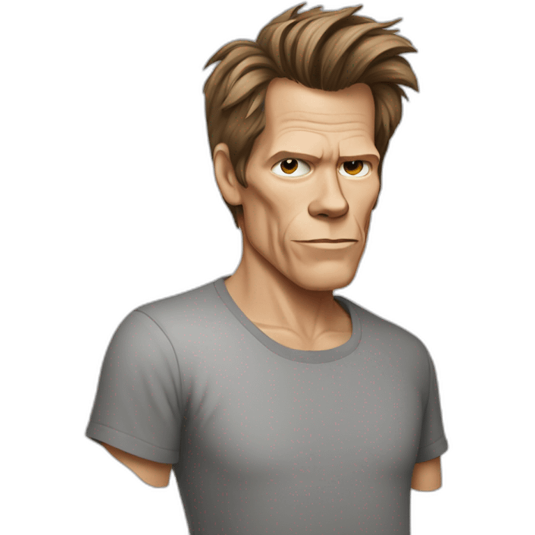 kevin-bacon cartoon wearing shirt emoji