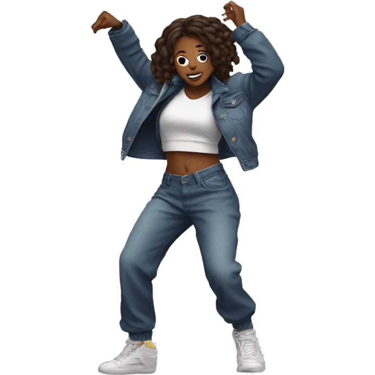 woman dancing hiphop emoji