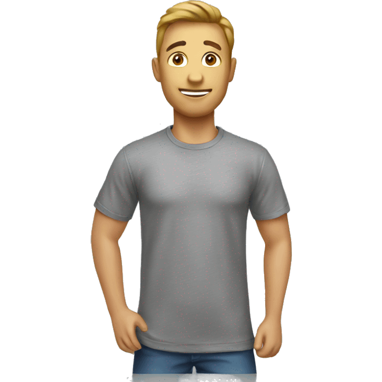 Gray T-Shirt, 3d
 emoji