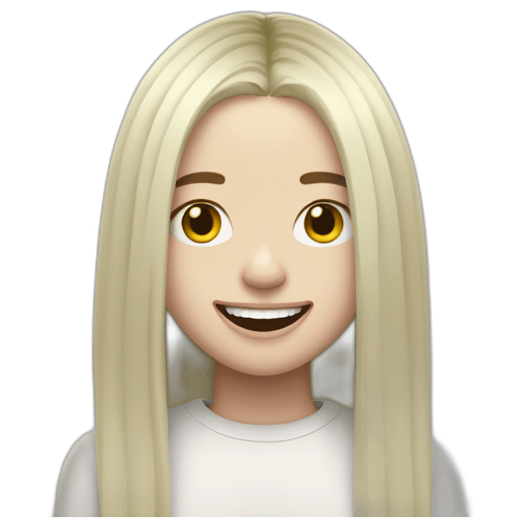 Billie Eilish smiling  emoji