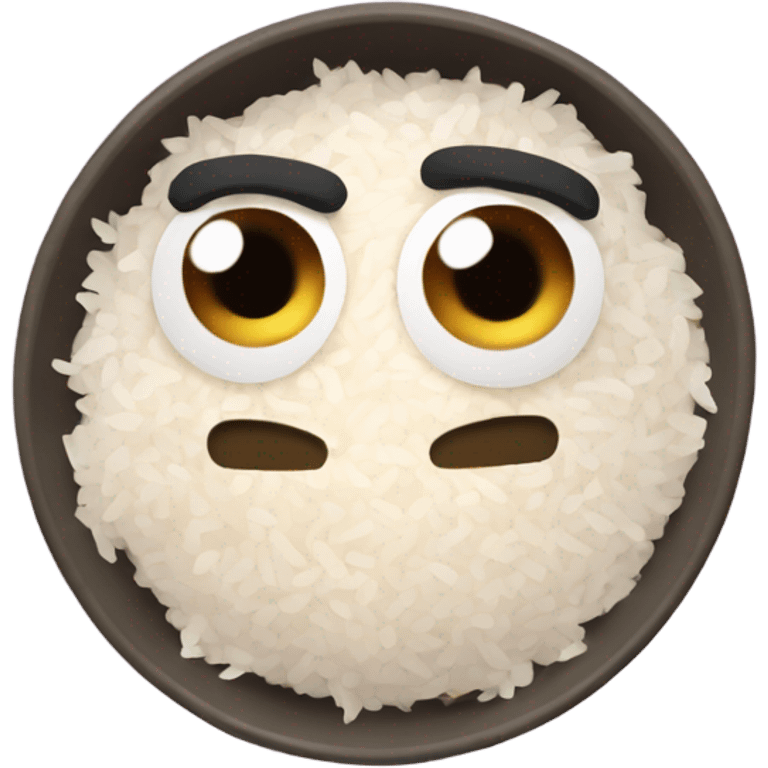 bowl of rice with eyes in discord style emoji