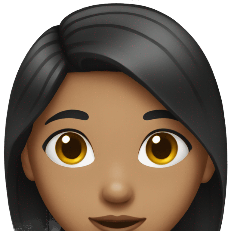 black hair girl emoji