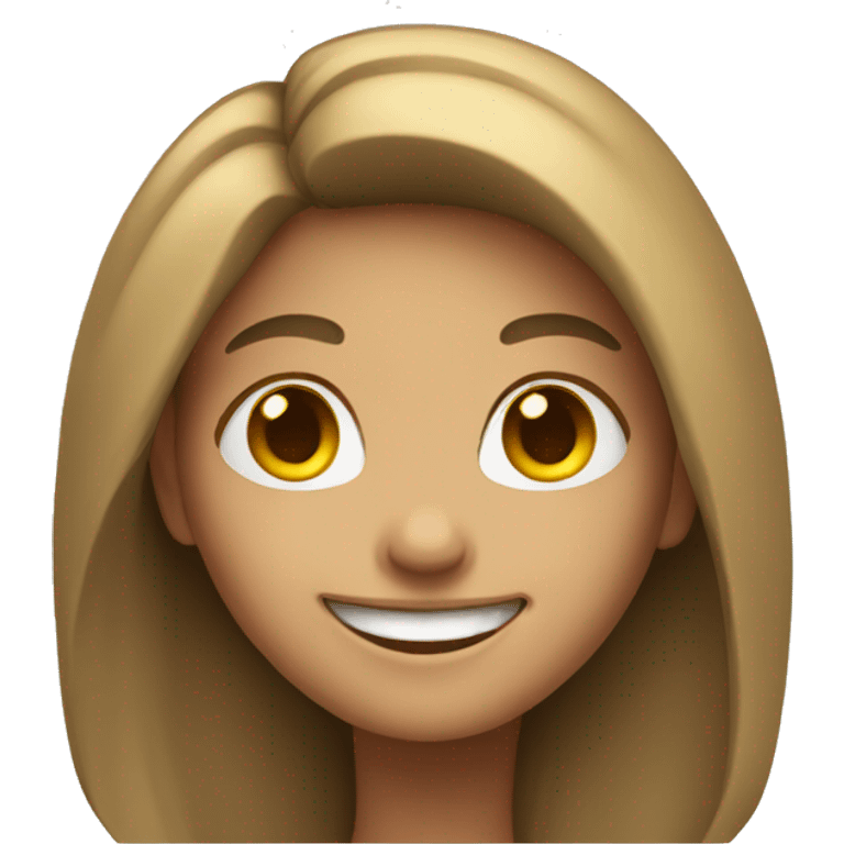 smiling girl with long hair emoji