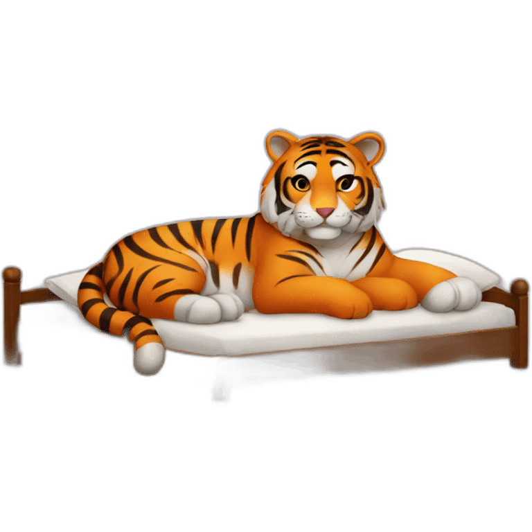 Tiger in bed emoji