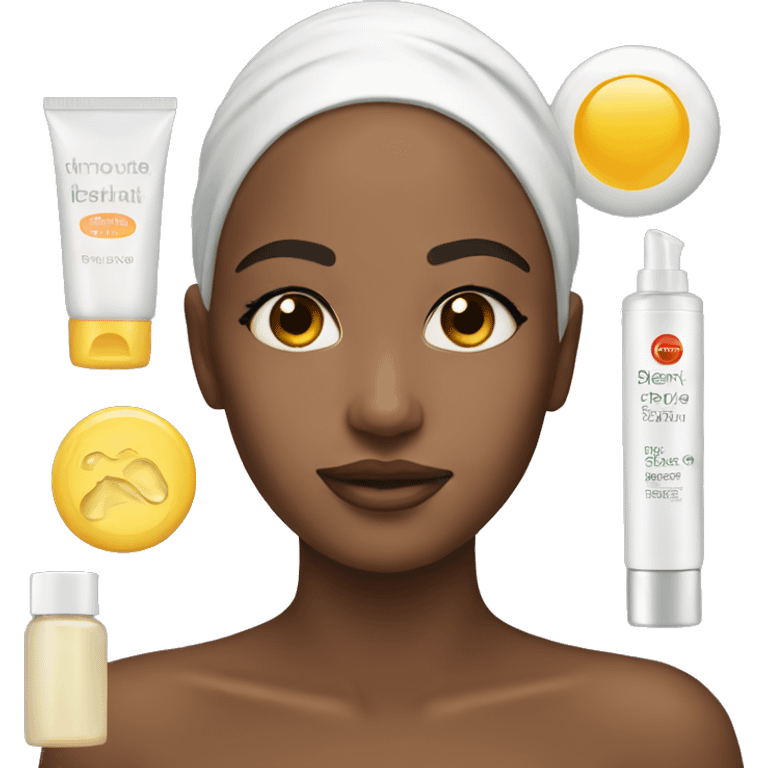 Several skincare products emoji