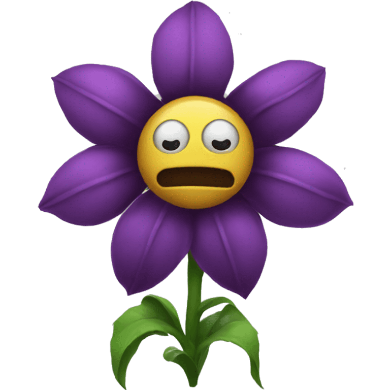 evil flower emoji