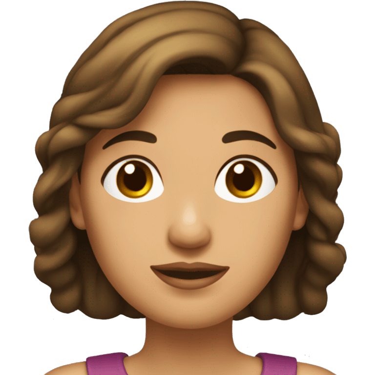 Mujer de piel trigueña y cabello Borgoña  emoji