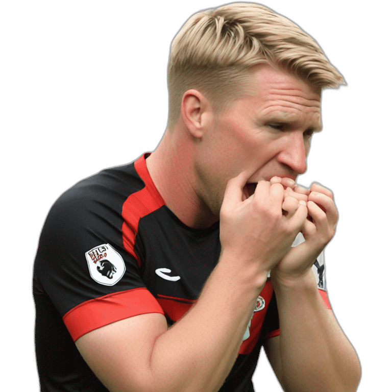 Eddie Howe biting nails emoji