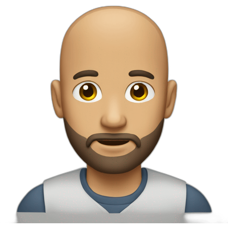 bald with beard  emoji