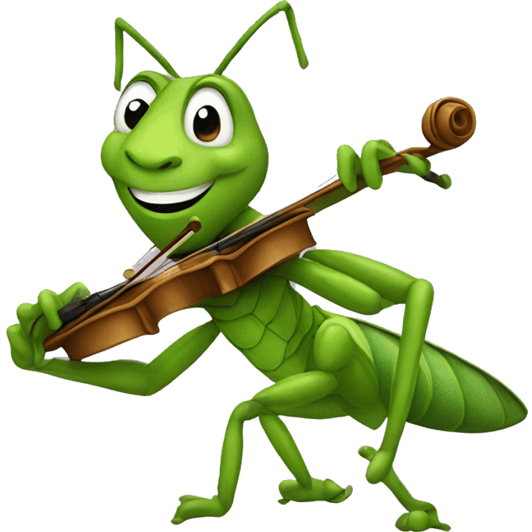 grasshopper playing violine emoji