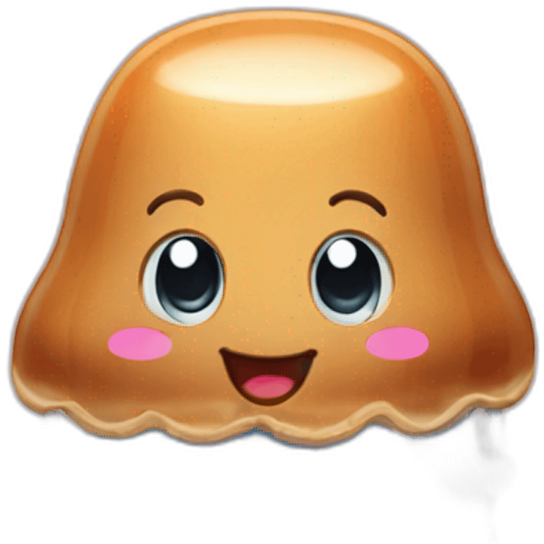 Peanut butter cute jellyfish winking emoji