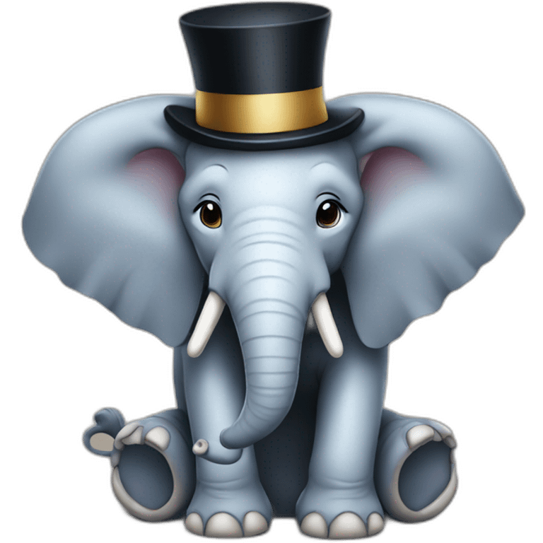 elephent with top hat emoji