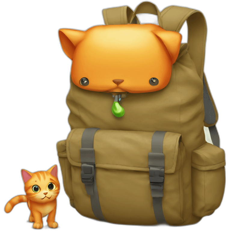 orange-cat-urinating-on-backpack emoji