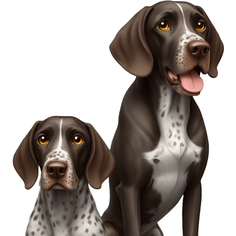 Two German pointer dogs  emoji