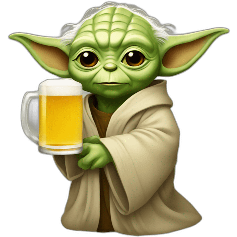 Yoda with beer  emoji