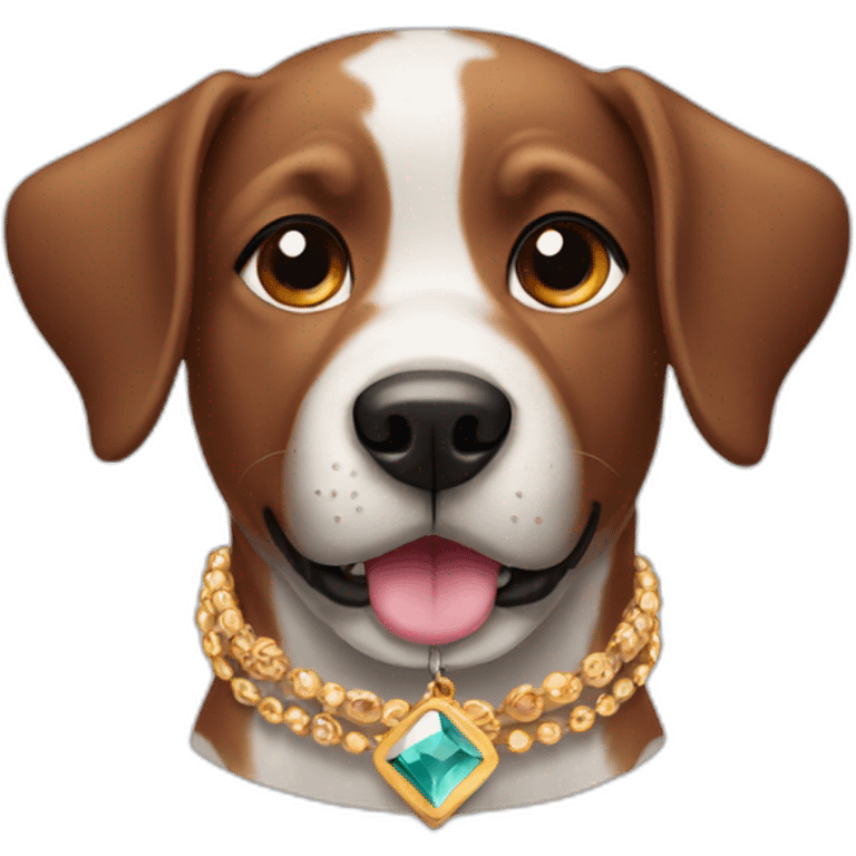 dog with jewelry emoji