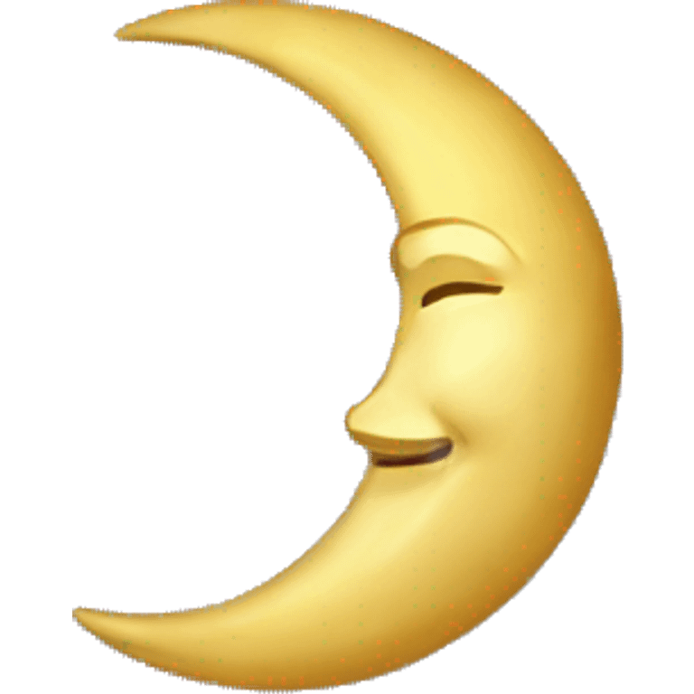 crescent golden moon emoji