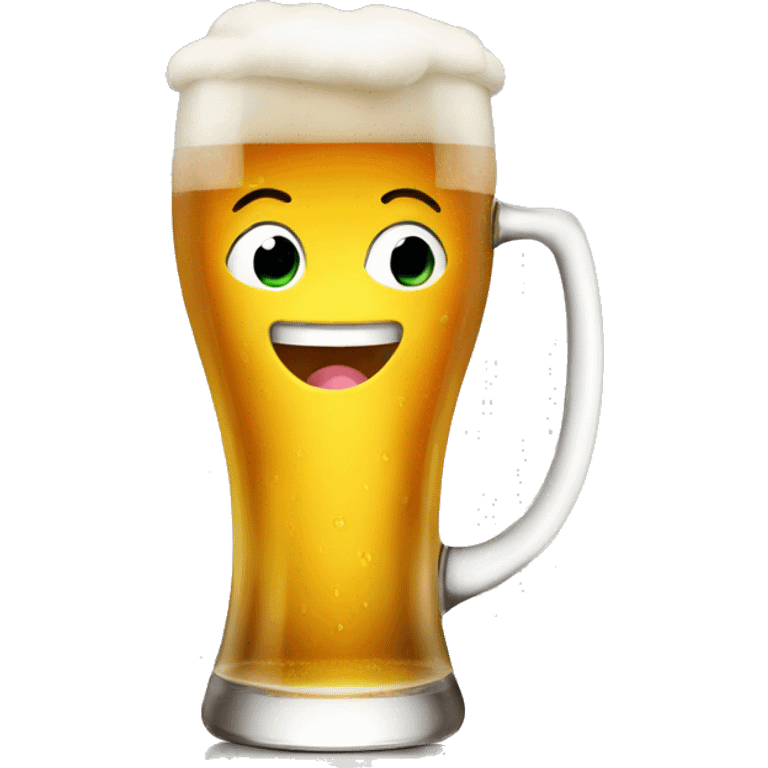 happy glass of beer emoji