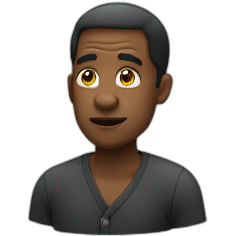 shrugging black man emoji