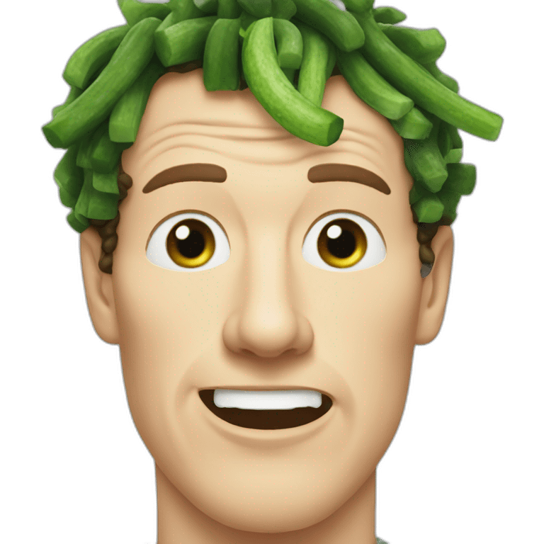 Benedict cumberbatch as cucumber emoji