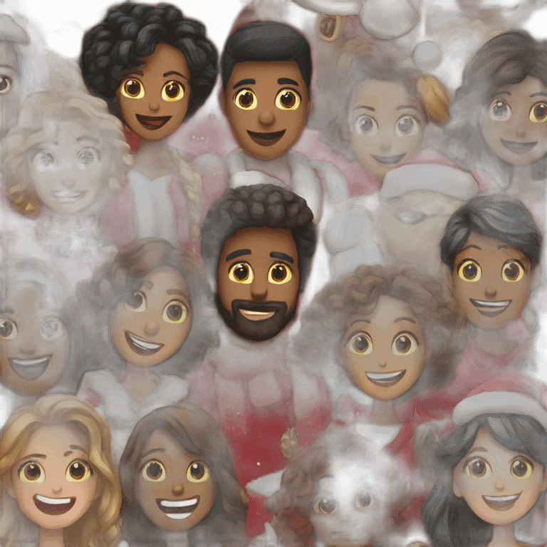 Una tarima con artistas en navidad emoji