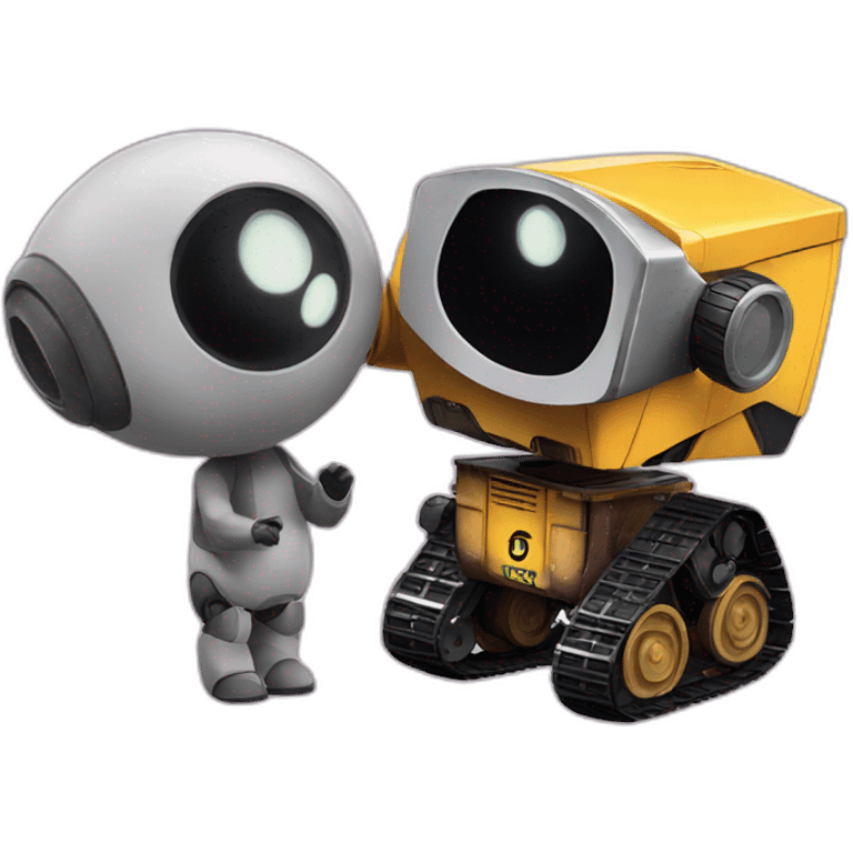 Wall-e kissing eve emoji