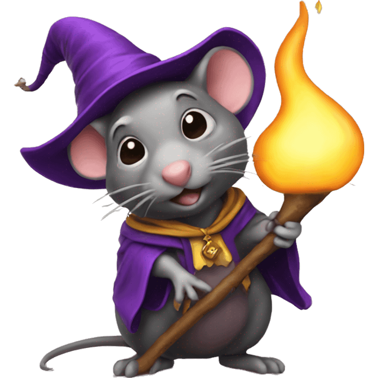 Poop wizard rat emoji