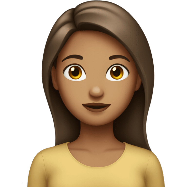 Girl with brown strait Hair emoji