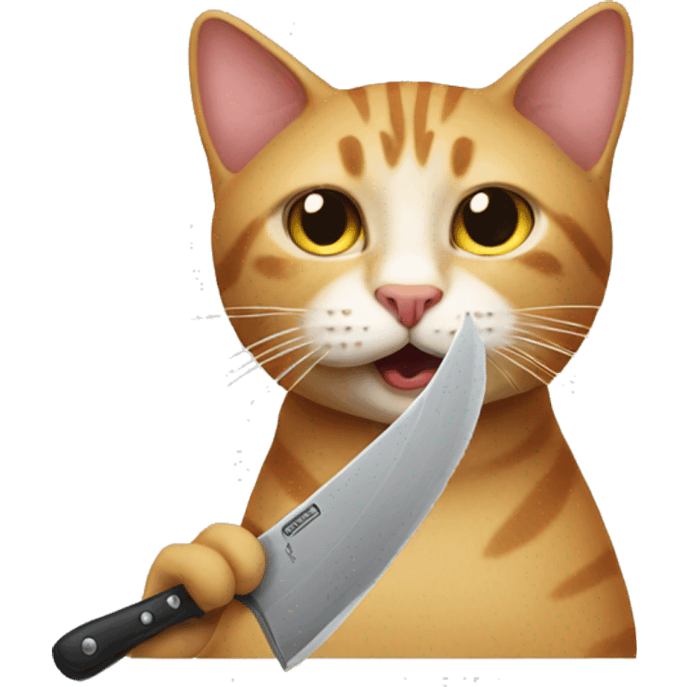 knife cat emoji