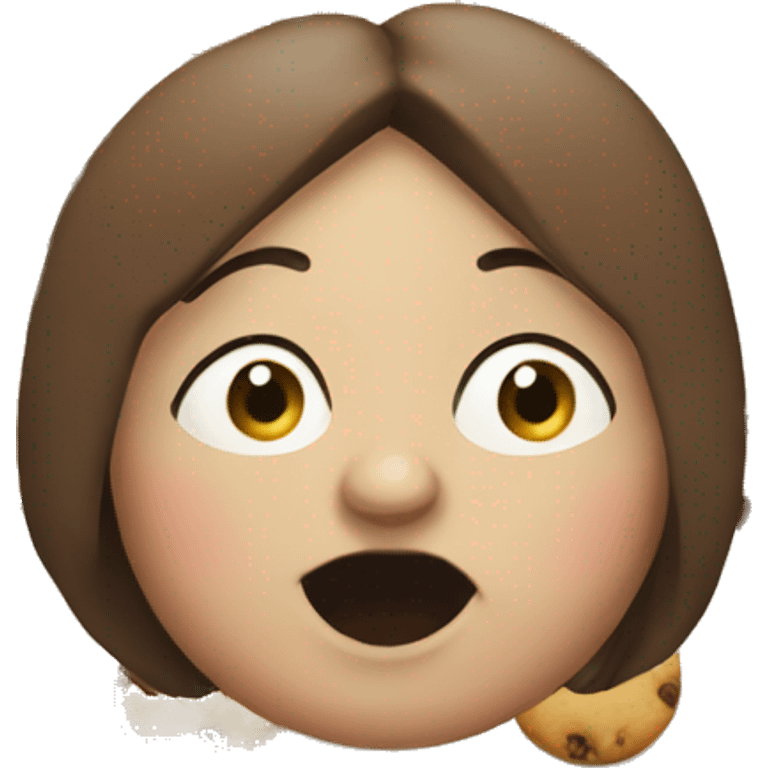 fat lady eating cookies emoji